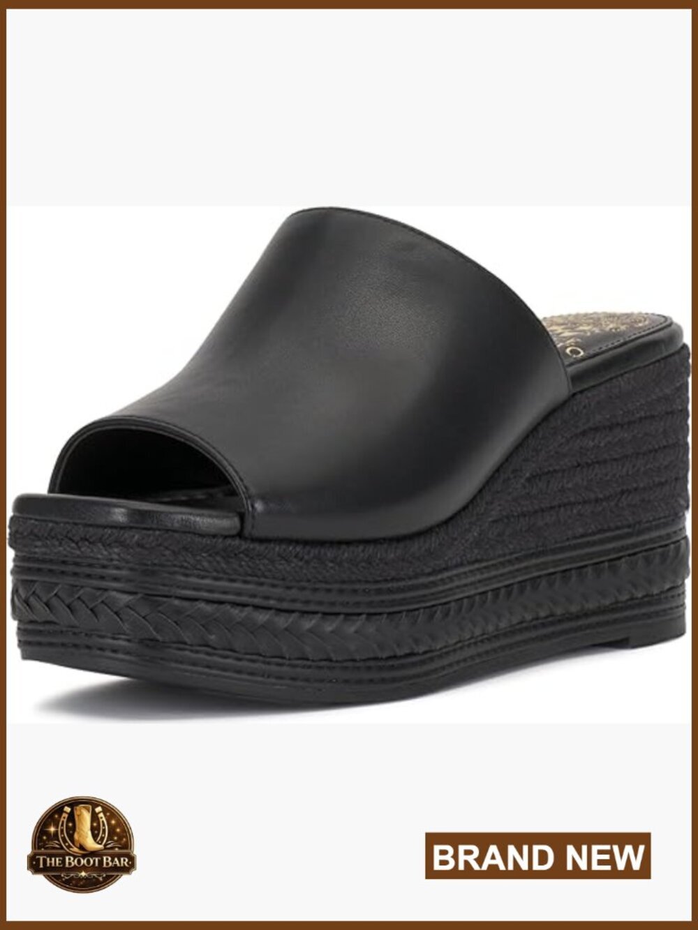Espadrille Wedge Platform Sandals with Braided Sole - Picture 1 of 7